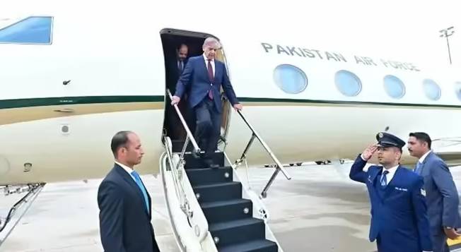 Prime Minister Shehbaz Sharif returns to Lahore after china visit