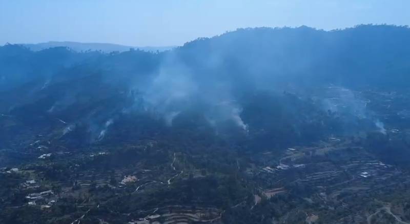 Huge fire continues to destroy Azad Kashmir forests