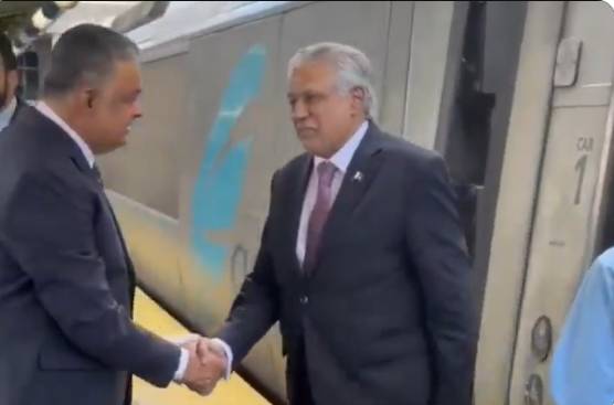 Ishaq Dar arrives in Washington for talks with US Secy of State