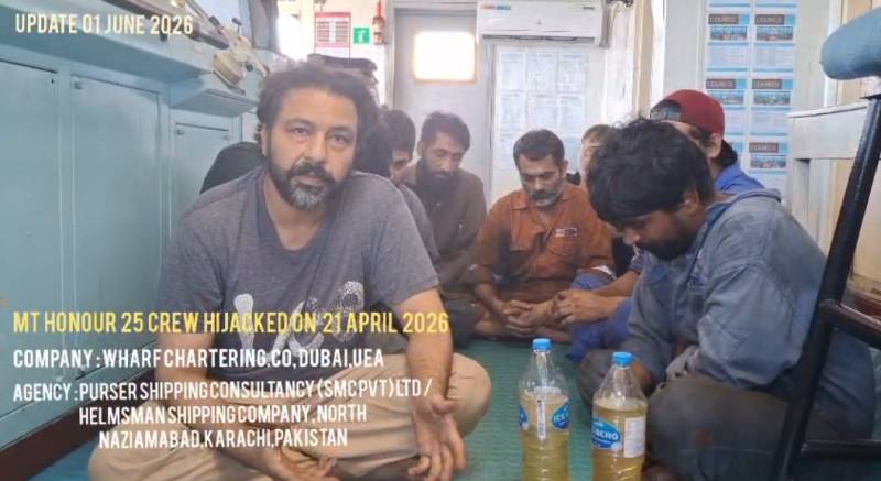 Video emerges of Pakistani hostages held by Somali pirates, families demand swift action