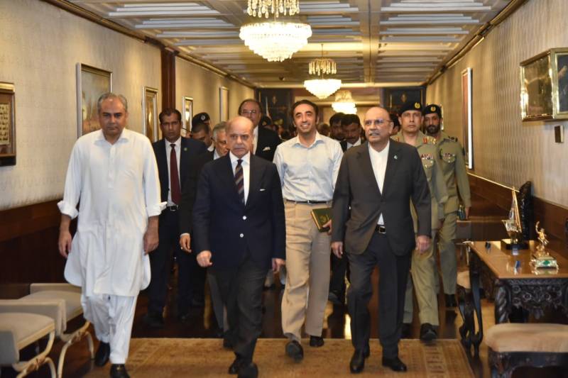President Zardari, PM Shehbaz discuss budget, security and Kashmir protests