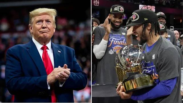 Trump visit brings tight security for NBA Finals game