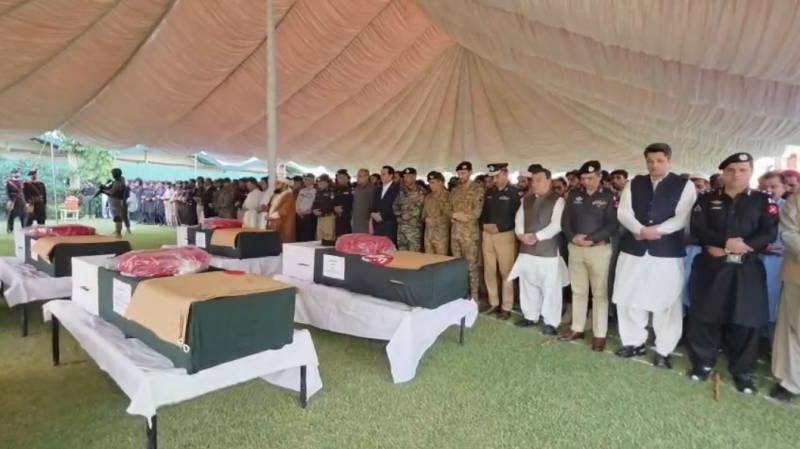 Six FC personnel martyred in KP's Hassan Khel, funeral prayers offered in Peshawar