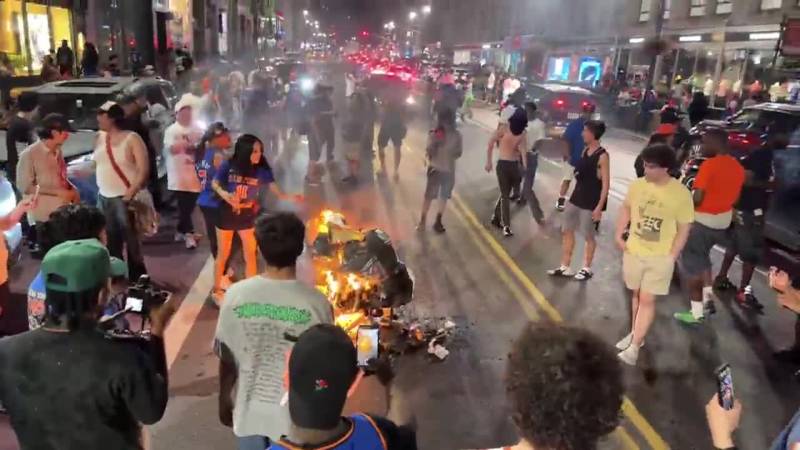 Dozens arrested in New York violence after Knicks win title