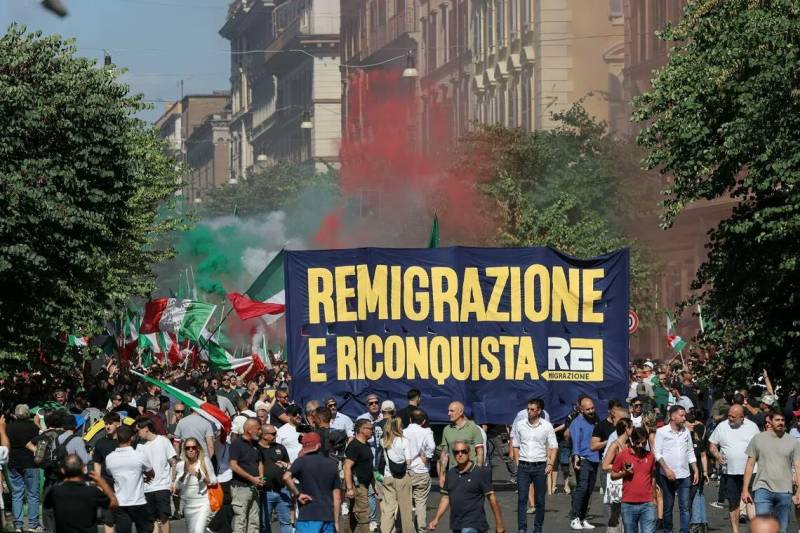 Far-right demo in Italy calls for 'remigration' of foreigners