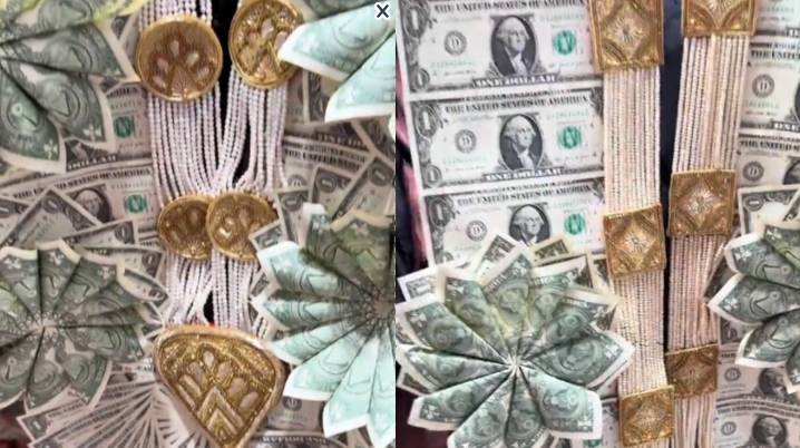 20-foot long dollar garland of groom becomes highlight of Kharian wedding 