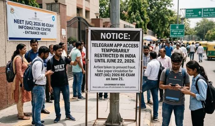 India blocks Telegram before retest exam to curb cheating