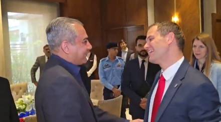 British Deputy FM Falconer calls on Mohsin Naqvi to discuss regional stability