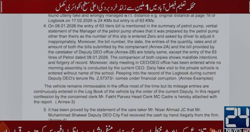Inquiry finds Rs1.16 million irregularities in Faisalabad education department