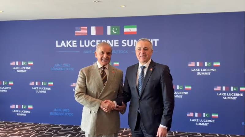 PM Shehbaz meets Swiss FM Ignazio on sidelines of Iran-US talks