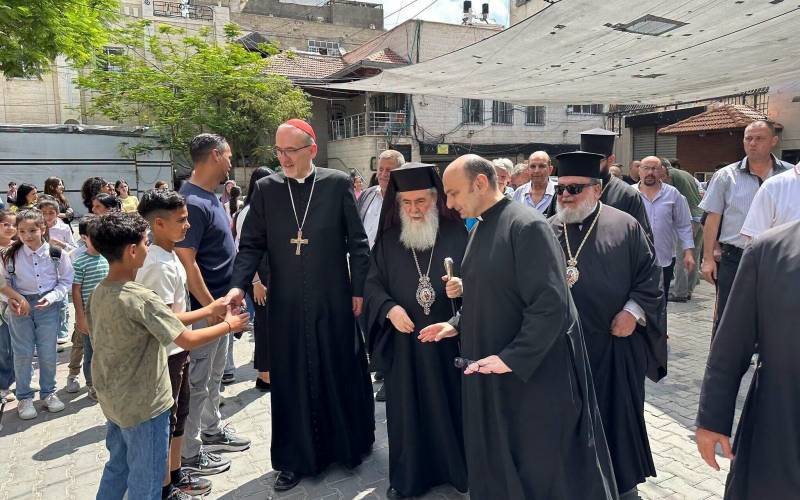 Jerusalem's Latin Patriarch vows not to abandon Gaza Christians