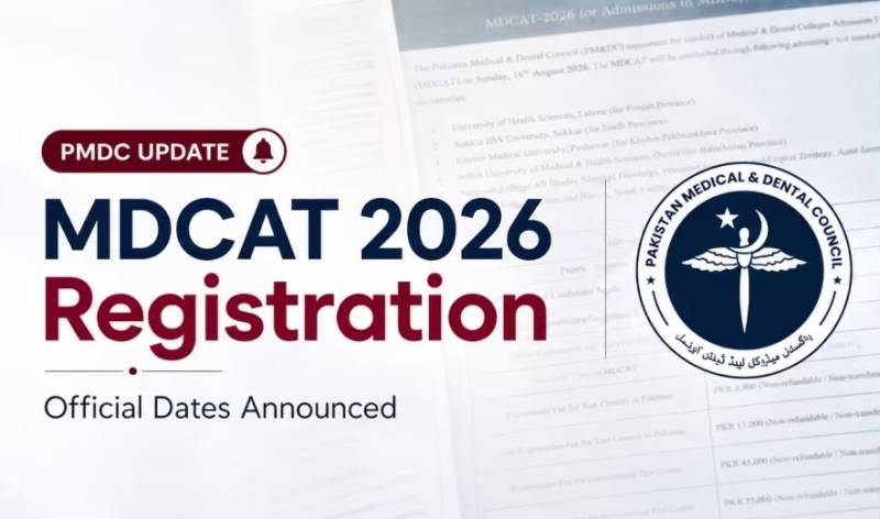 PMDC opens MDCAT registration, exam set for Aug 16