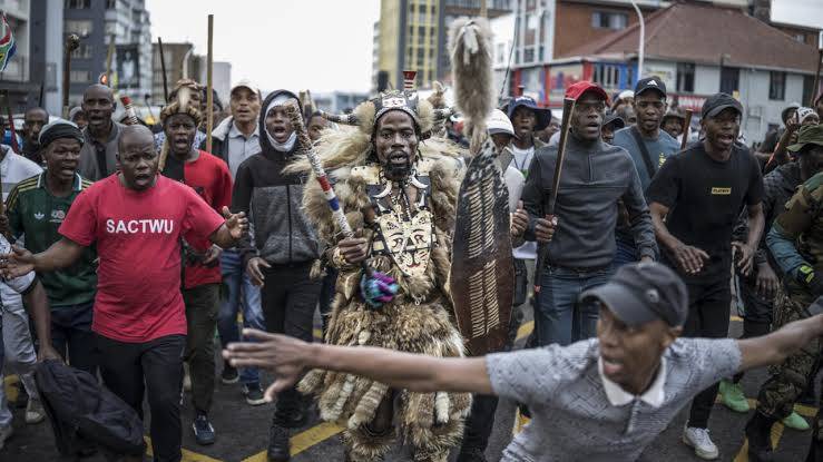 Thousands march to demand illegal migrants leave South Africa