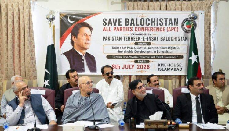 PTI Balochistan holds APC on province’s security situation