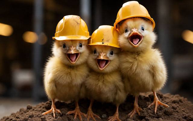 Chickens being raised at Punjab University’s Electrical Engineering Dept