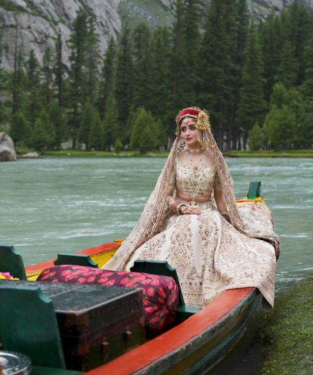 Sajal Aly stuns fans in Faiza Saqlain's 's latest bridal collection