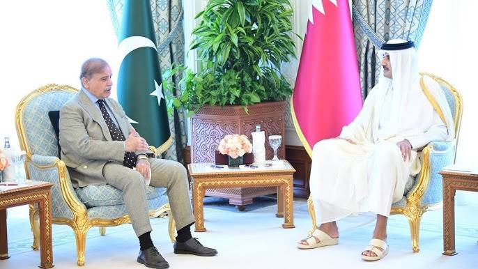 PM Shehbaz returns home after holding condolence meeting with emir of Qatar