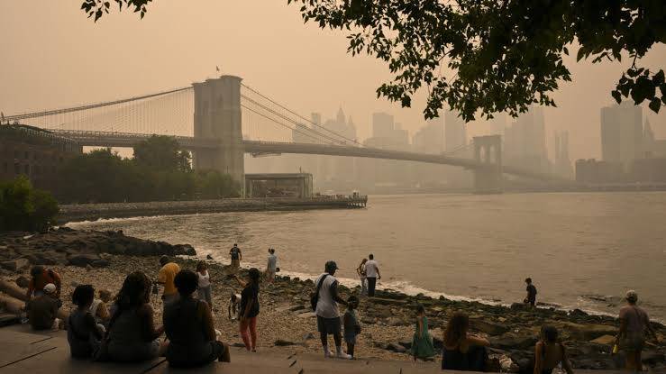 Wildfire smoke engulfs millions in US ahead of World Cup final