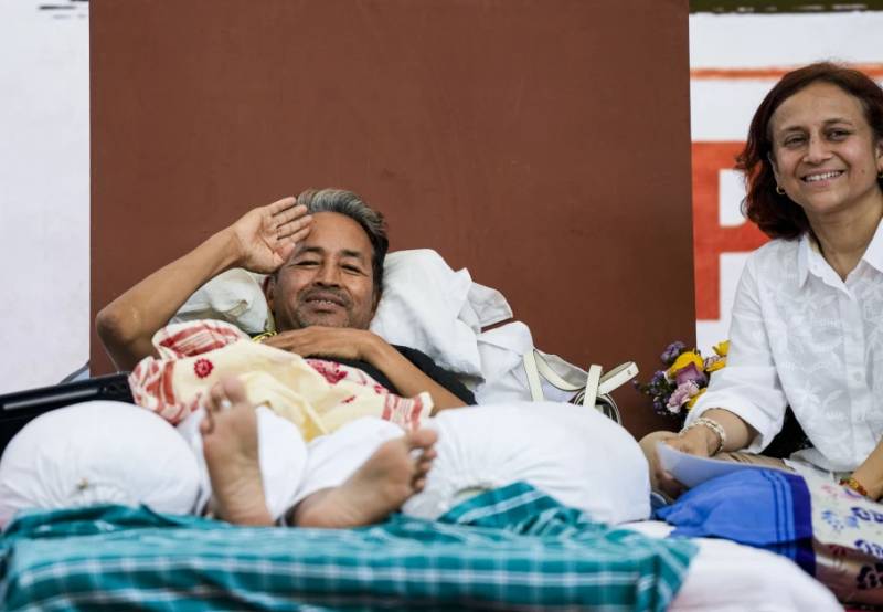 Wife says India illegally detaining hunger strike activist