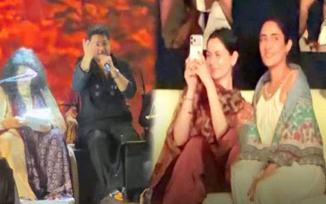 Hania Aamir steals spotlight with surprise appearance at Asim Azhar and Abida Parveen's Concert