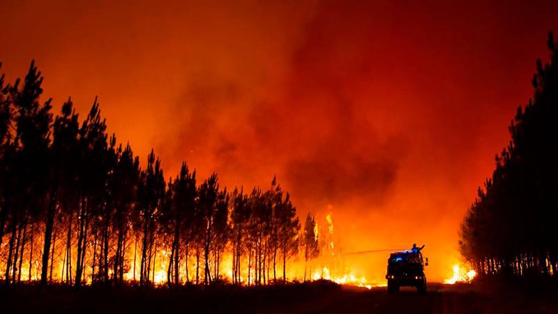 Fire forces evacuations in south France