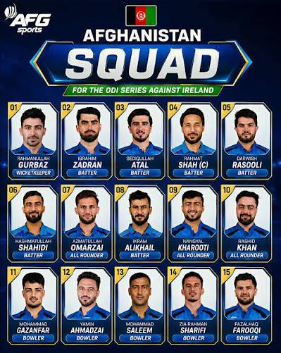 Afghanistan announces pace-packed squad for Ireland ODIs