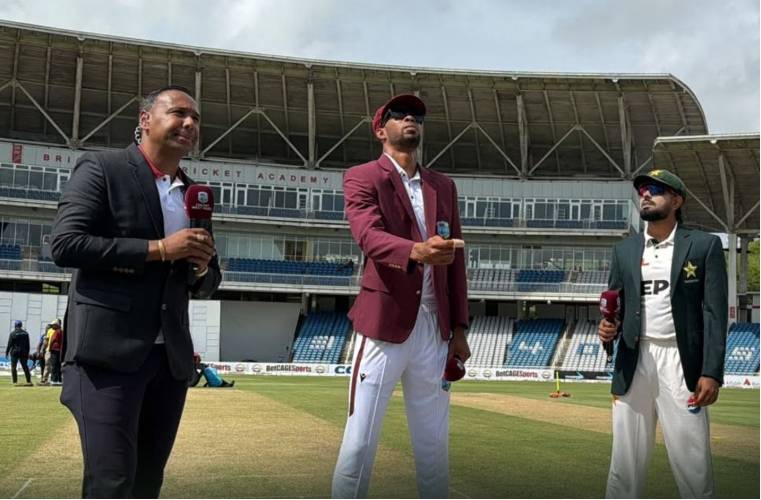West Indies opt to bat after winning toss in first Test against Pakistan