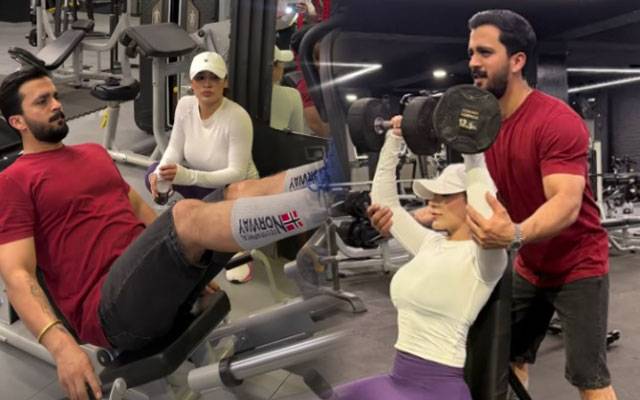 Rajab Butt and Sadia Baloch fuel online speculation with gym meet-up