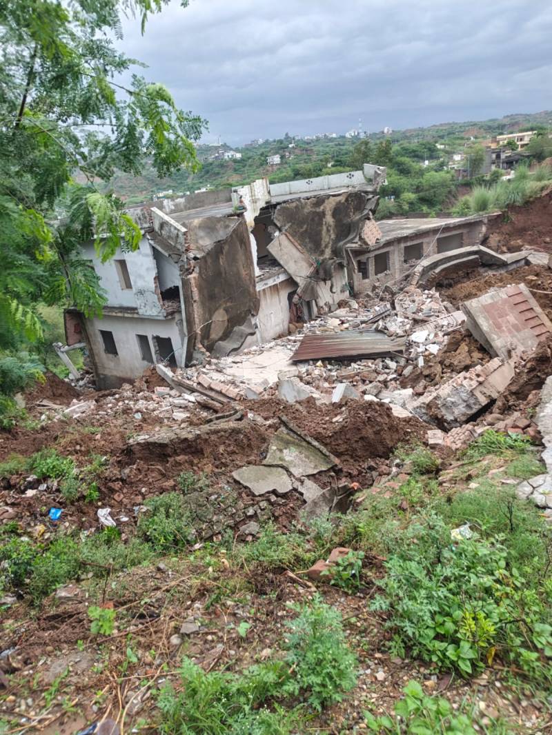Heavy rains trigger landslides in Mirpur’s new city