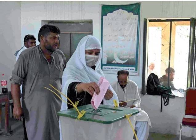 Polling is under way in LA-27 and LA-28 in AJK elections