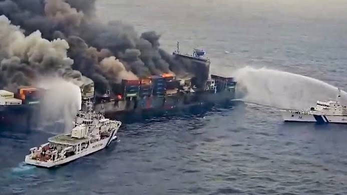Ship on fire as Qatar says efforts 'ongoing' for Iran-US peace deal 