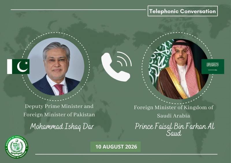 Ishaq Dar, Saudi foreign minister discuss bilateral ties, regional situation