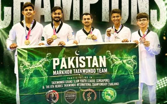 Pakistani Taekwondo fighters win five medals at Singapore Youth League