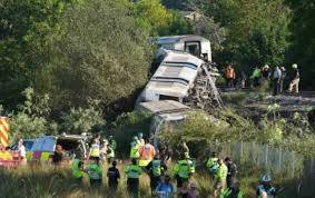 Two severely injured as train derails in southeast England