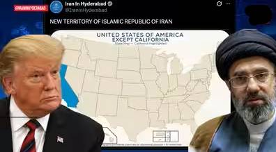 Iranian Consulate unveils new USA map showing California as part of Iran
