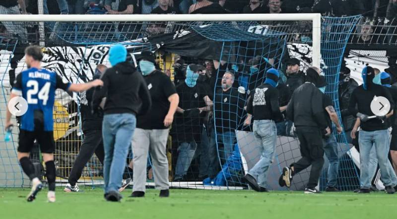Dozens injured after pitch invasion during German Cup match