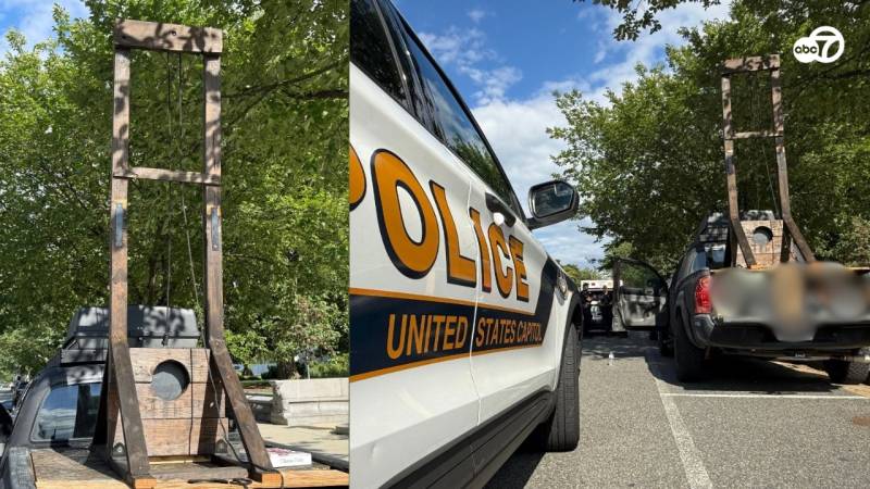 US Capitol Police arrest man with guillotine in pickup truck