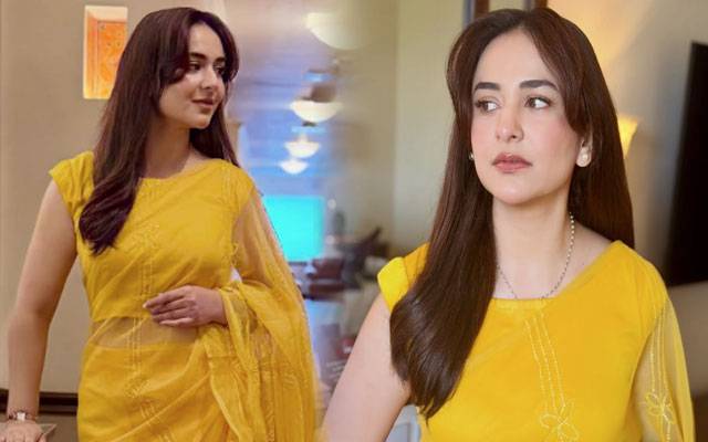 Yumna Zaidi turns heads with her sunshine yellow saree look