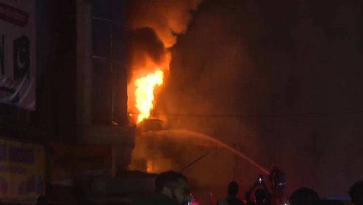 Blaze destroys ATM, record, valuable goods at Nawabshah bank
