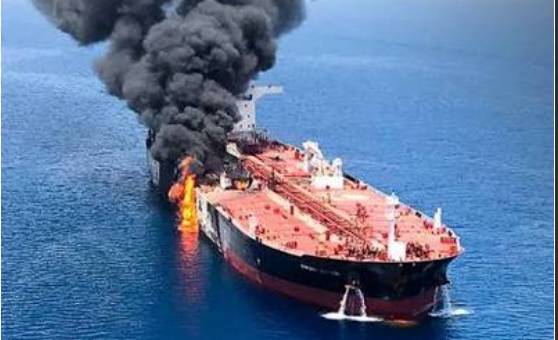 Tanker hit by three 'unknown projectiles' in Hormuz