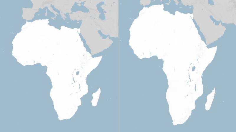 Africa bigger, US smaller - UN adopts new map