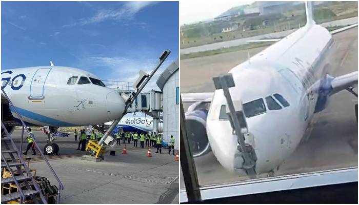 IndiGo plane hits parking guidance pole at Srinagar Airport