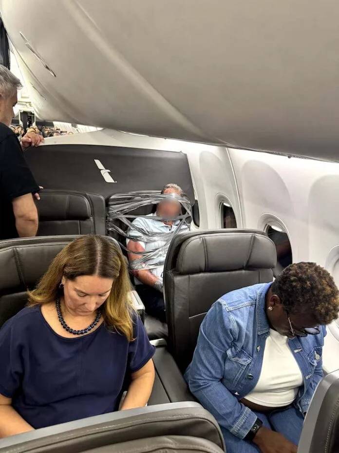 US airline passenger tied to seat after attacking fellow traveller mid-flight