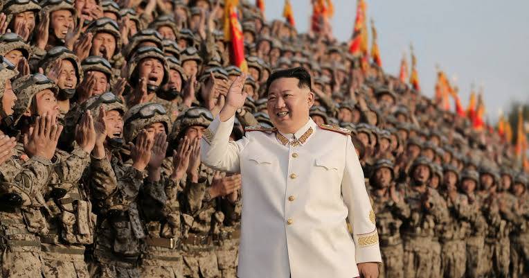North Korea leader salutes 'overseas' troops