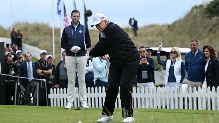 Trump turns to golf, family business on Irish visit's second day