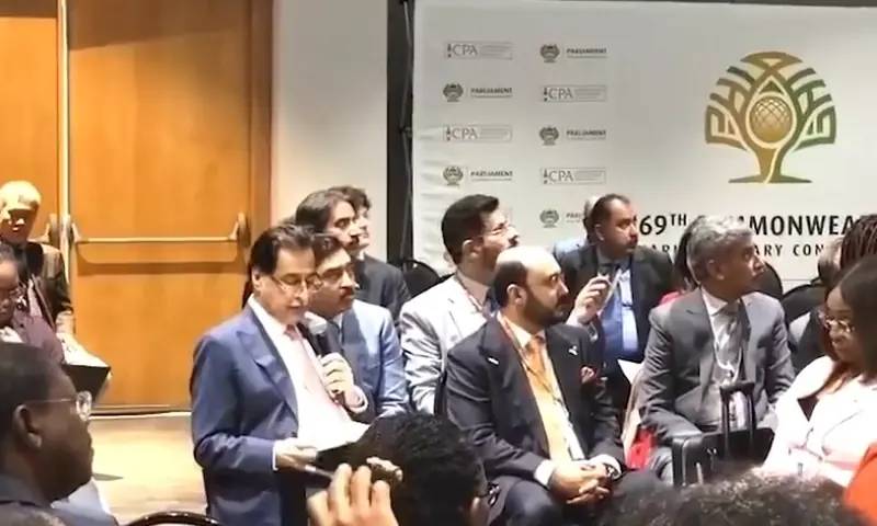  Indian delegates attempt to interrupt Ayaz Sadiq’s address at Commonwealth conference