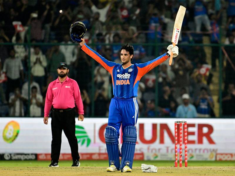 Abhishek hits fastest T20 ton as India post 221-7 against Afghanistan
