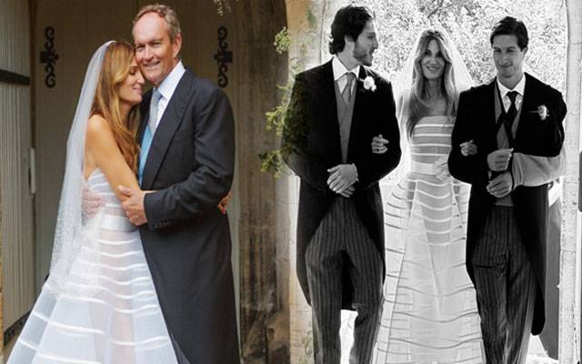 Jemima Goldsmith unveils wedding photos, reveals sons’ special role