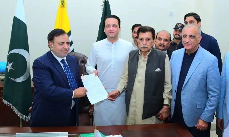 PPP, PML-N candidates file papers for presidential election in AJK
