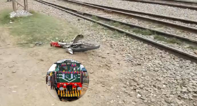 Father and son killed after motorcycle hit by train in Khushab